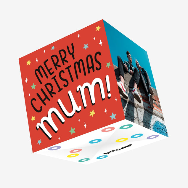 Merry Christmas Mum Confetti-exploding Greetings Card