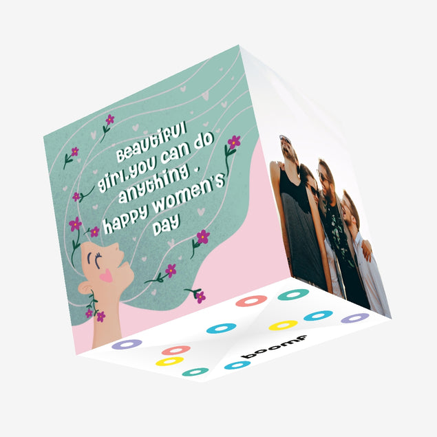 You Can Do Anything International Women's Day Confetti-exploding Greetings Card