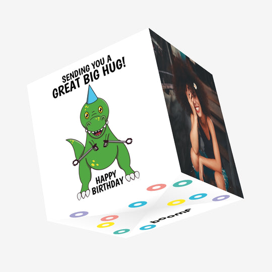 Sending You A Great Big Hug! Confetti-exploding Greetings Card