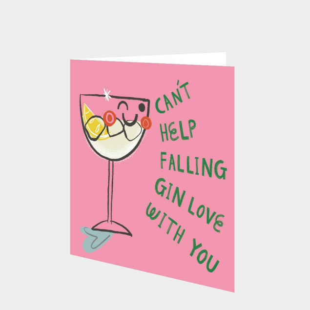 Can't help falling gin love with you Card