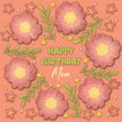 Beautiful Peach Floral Print Happy Birthday Mum