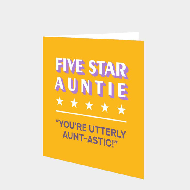 Five Star Auntie Card