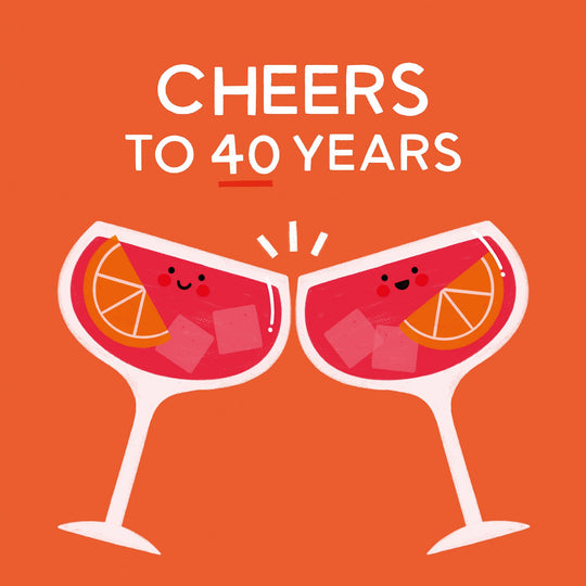 Cheers To 40 Years Card