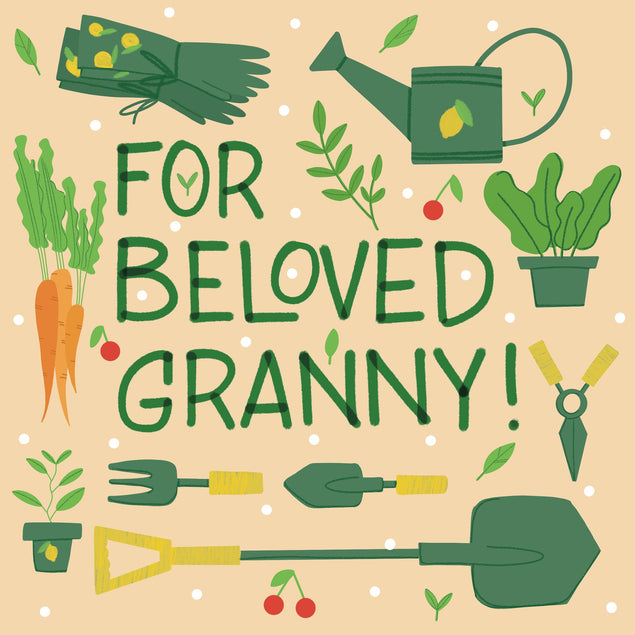 For Granny Garden Tools Card