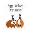 Cute Guinea Pigs Happy Birthday Cousin