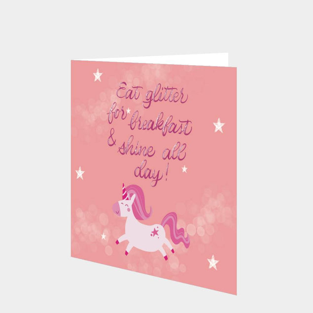 Glitter For Breakfast Card