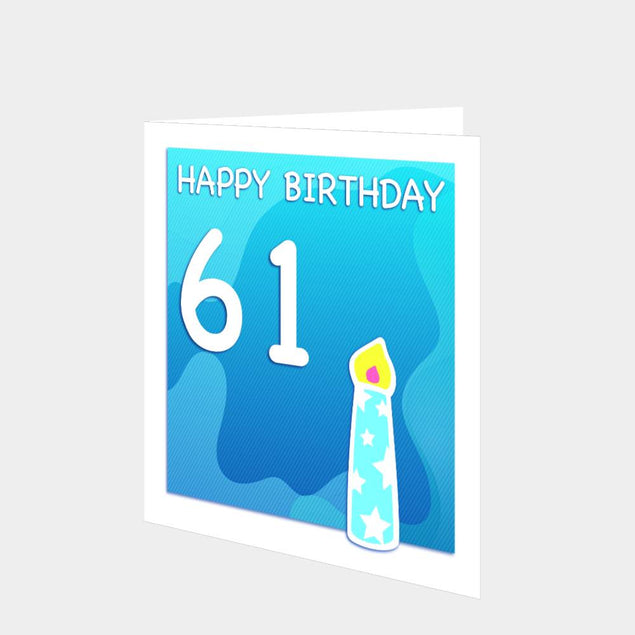 Happy 61st Birthday Card