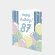 Happy 87th Birthday Balloons Card