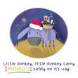 Little Donkey Prosecco Christmas Card Greeting Card - 1