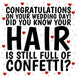 Wedding Confetti Hair Card