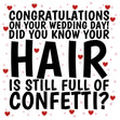 Wedding Confetti Hair Card