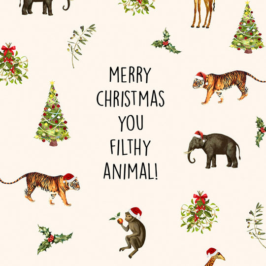 Merry Christmas You Filthy Animal Card