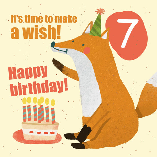 Make a Wish 7th Birthday Card