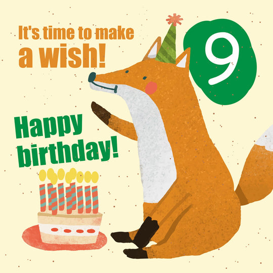 Make a Wish 9th Birthday Card