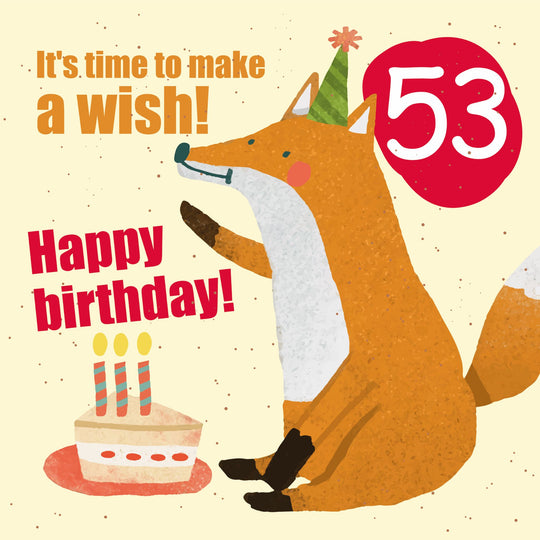 Make a Wish 53rd Birthday Card