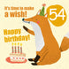 Make a Wish 54th Birthday Card
