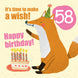 Make a Wish 58th Birthday Card