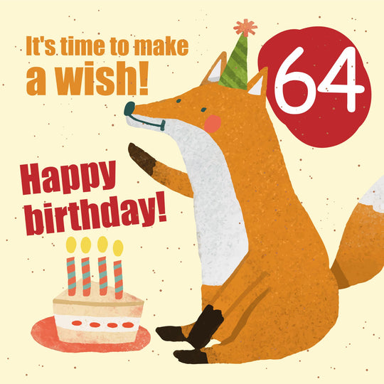Make a Wish 64th Birthday Card