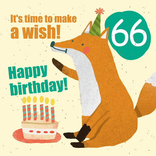 Make a Wish 66th Birthday Card