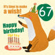 Make a Wish 67th Birthday Card