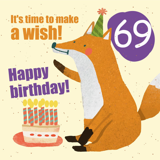 Make a Wish 69th Birthday Card