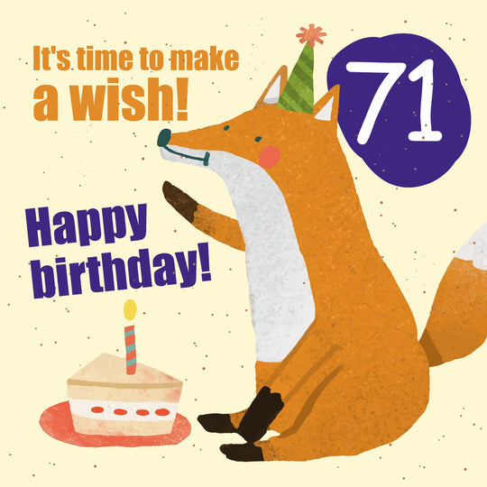 Make a Wish 71st Birthday Card