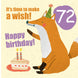 Make a Wish 72nd Birthday Card