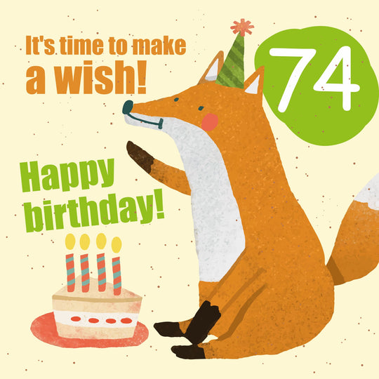 Make a Wish 74th Birthday Card