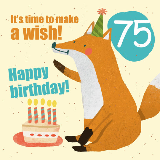 Make a Wish 75th Birthday Card