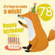 Make a Wish 78th Birthday Card