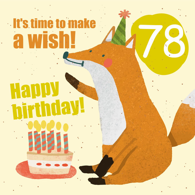 Make a Wish 78th Birthday Card – Boomf