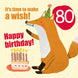Make a Wish 80th Birthday Card