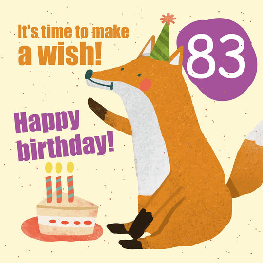 Make a Wish 83rd Birthday Card