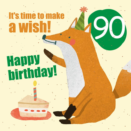 Make a Wish 90th Birthday Card