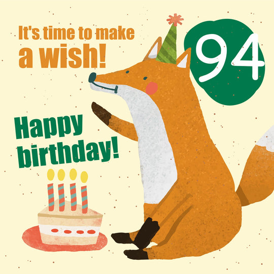 Make a Wish 94th Birthday Card