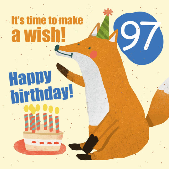 Make a Wish 97th Birthday Card