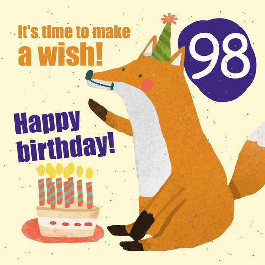 Make a Wish 98th Birthday Card
