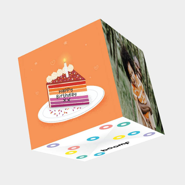 Happy Birthday XX Bomb 3D Cube Card