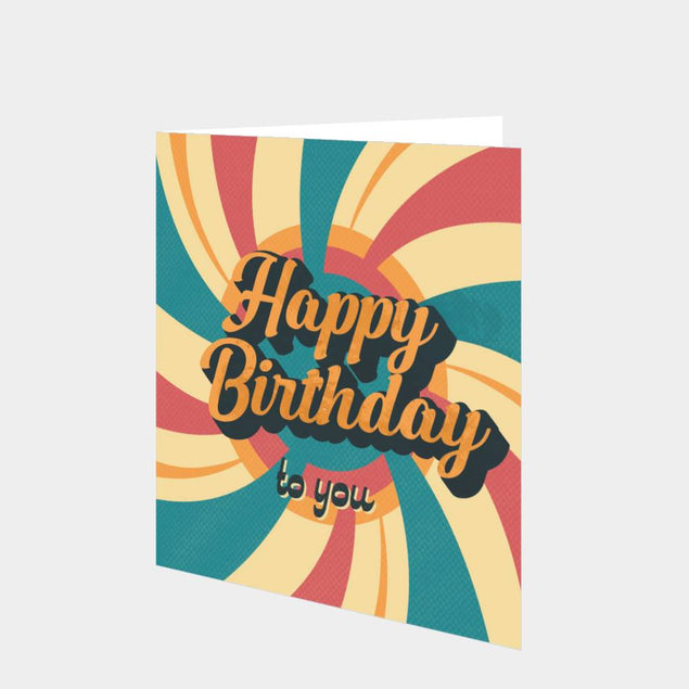 Happy Birthday To You Retro Style Card
