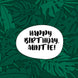 Happy Birthday Auntie Green Tropical Leaves