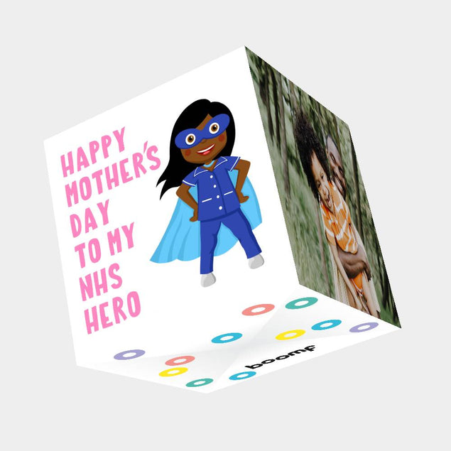 Happy Mother's Day To My NHS Hero Bomb 3D Cube Card