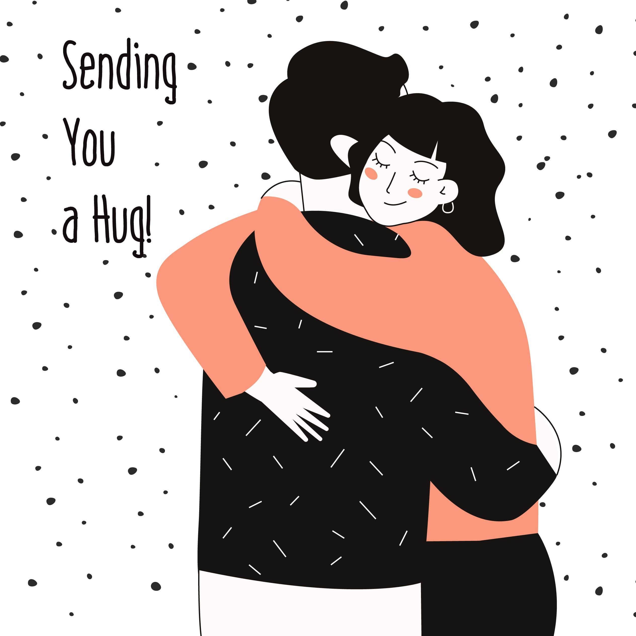 Sending You A Hug Hugging Couple | Boomf