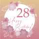 Happy Birthday Flowers 28 Card