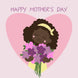 Cute Girl With Flowers Happy Mother's Day Card