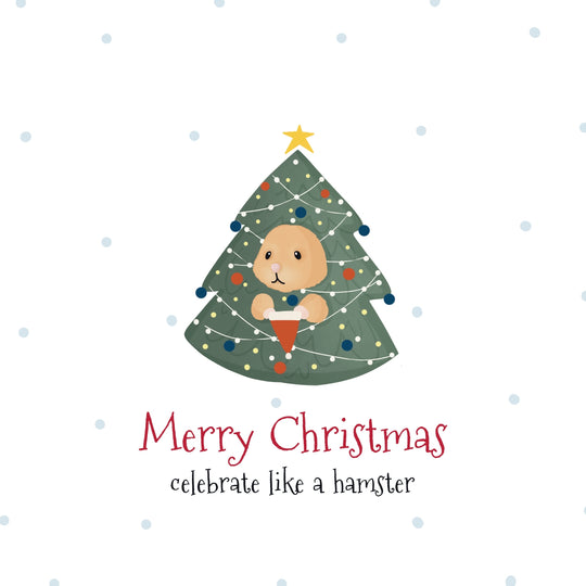 Merry Christmas Celebrate Like A Hamster Card