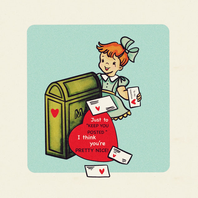 I Think You're Pretty Nice Vintage Valentine's Day Card