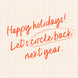 Let's Circle Back Next Year Card