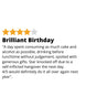 Brilliant Birthday Review Card
