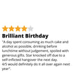 Brilliant Birthday Review Card