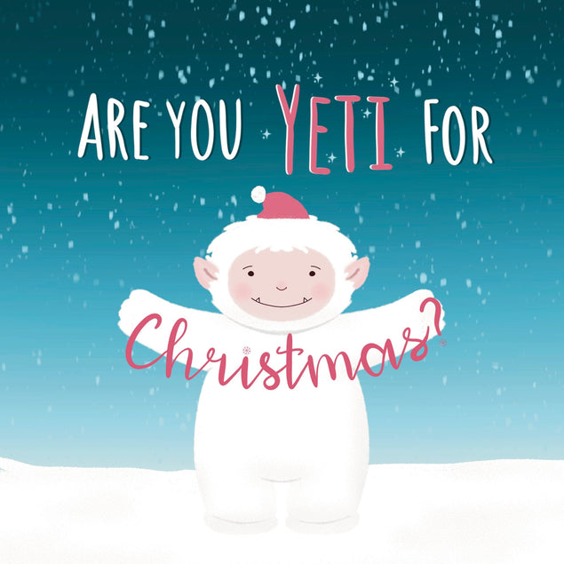 Funny Christmas Card are You Yeti for Christmas Pun Card, Cute